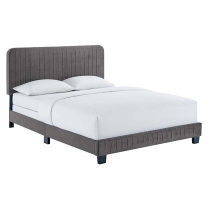 Celine Channel Tufted Performance Velvet Twin Bed by Modway