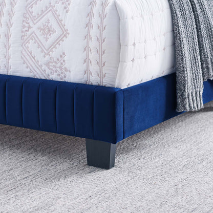 Celine Channel Tufted Performance Velvet Twin Bed by Modway