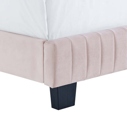 Celine Channel Tufted Performance Velvet Twin Bed by Modway