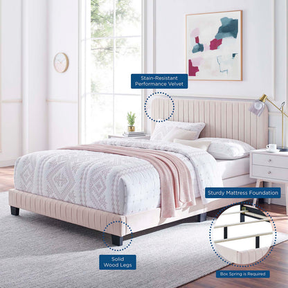 Celine Channel Tufted Performance Velvet Twin Bed by Modway