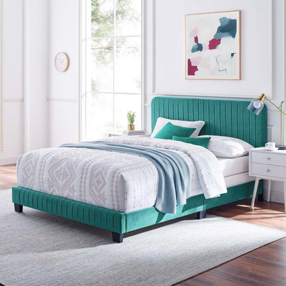 Celine Channel Tufted Performance Velvet Twin Bed by Modway