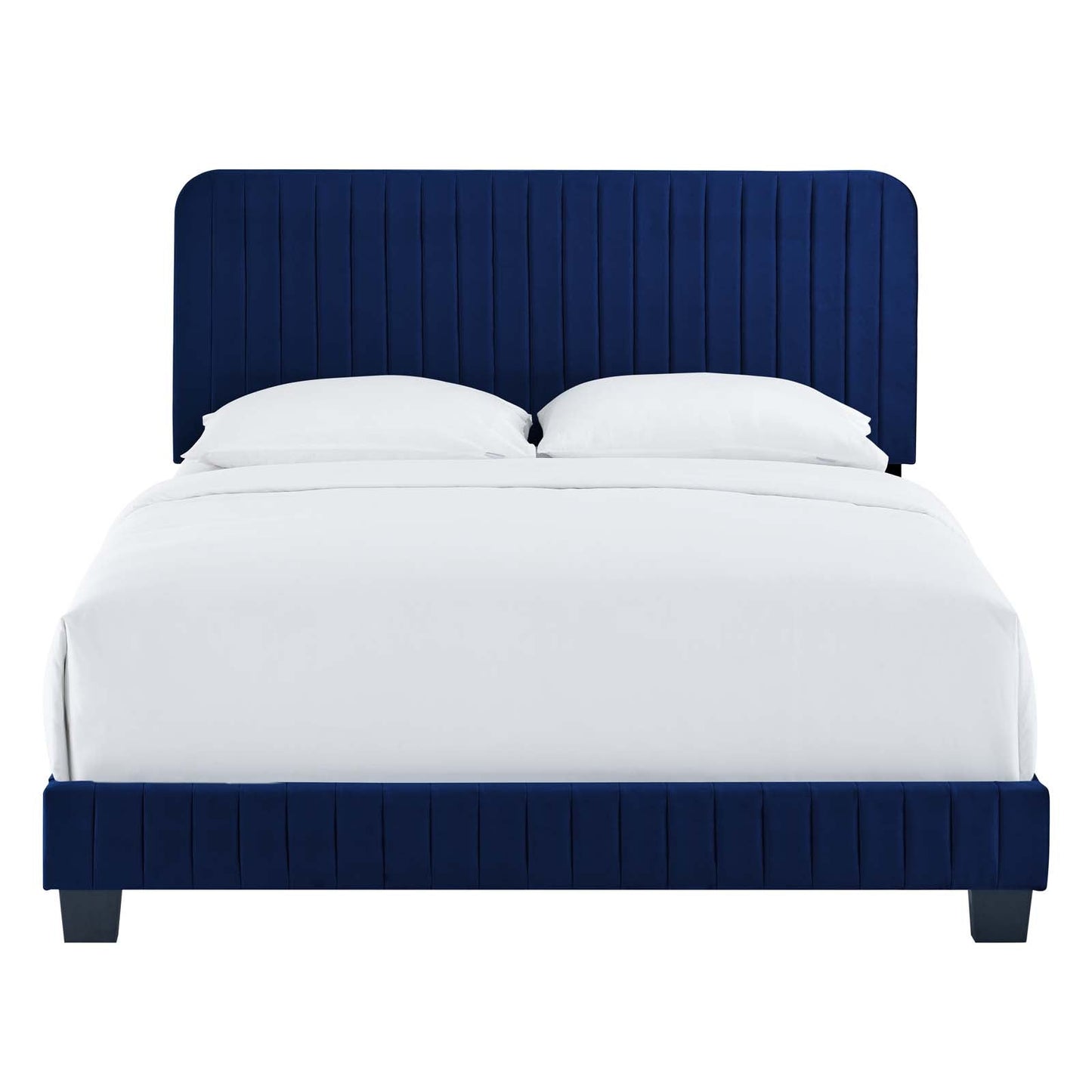 Celine Channel Tufted Performance Velvet King Platform Bed by Modway