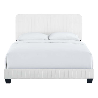Celine Channel Tufted Performance Velvet King Platform Bed by Modway