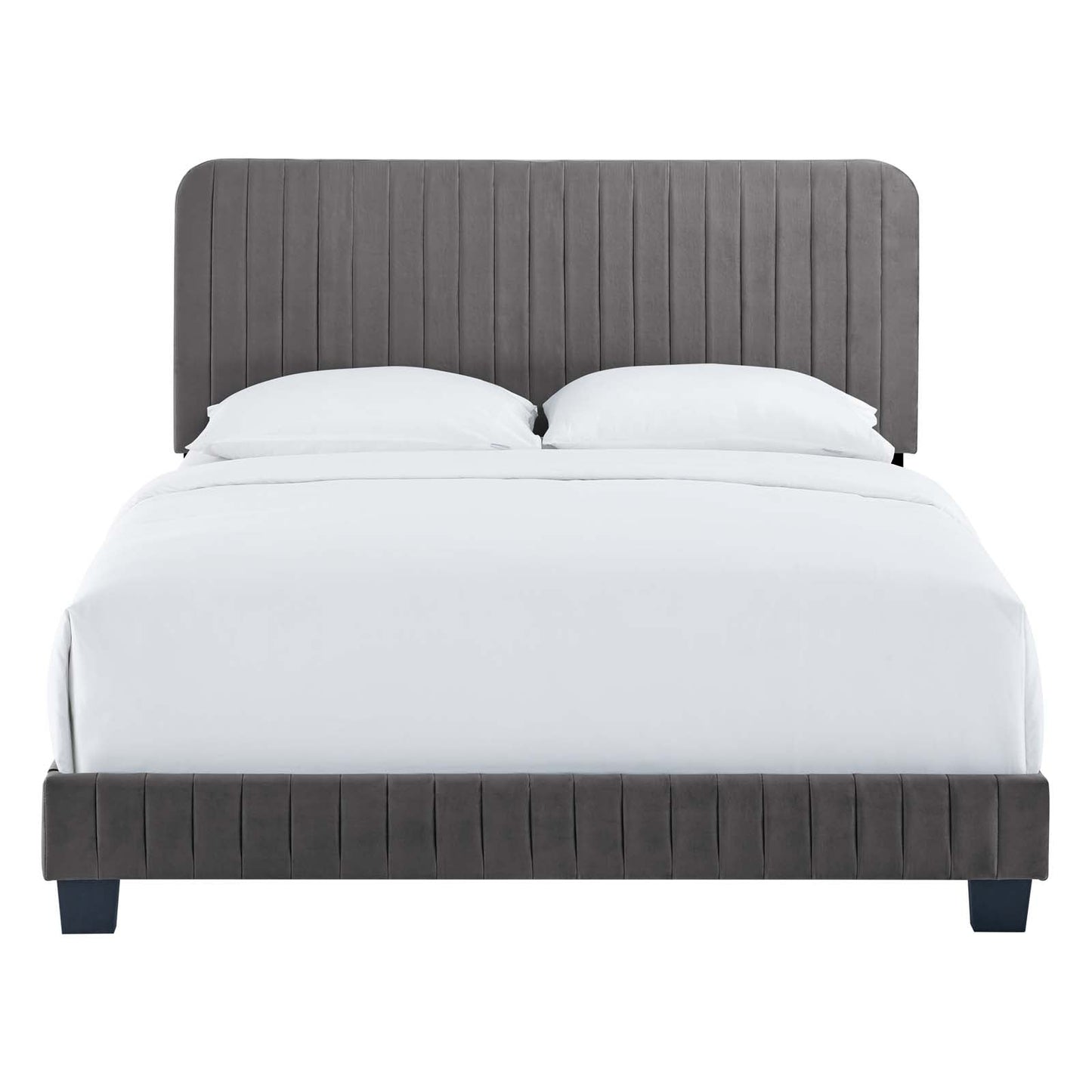 Celine Channel Tufted Performance Velvet Queen Platform Bed by Modway