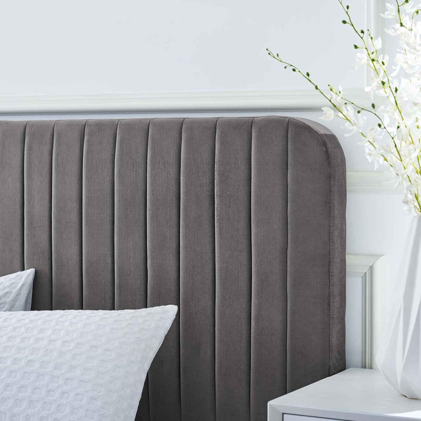 Celine Channel Tufted Performance Velvet Queen Platform Bed by Modway