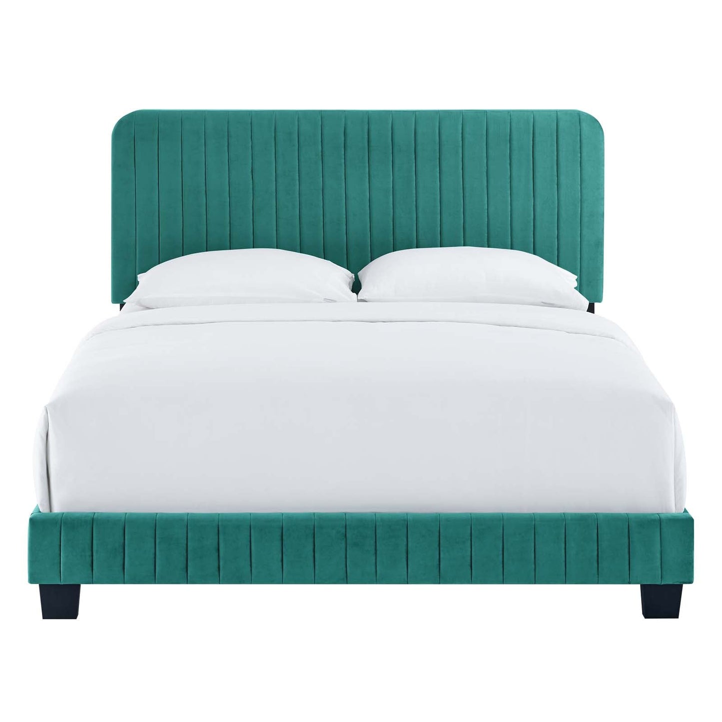 Celine Channel Tufted Performance Velvet Queen Platform Bed by Modway