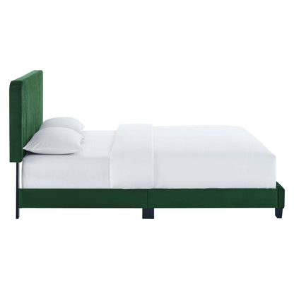 Celine Channel Tufted Performance Velvet Full Platform Bed by Modway