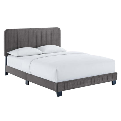 Celine Channel Tufted Performance Velvet Full Platform Bed by Modway