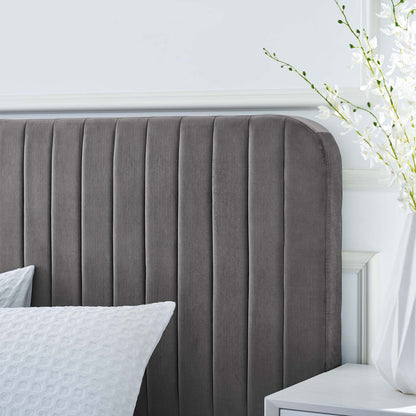 Celine Channel Tufted Performance Velvet Full Platform Bed by Modway