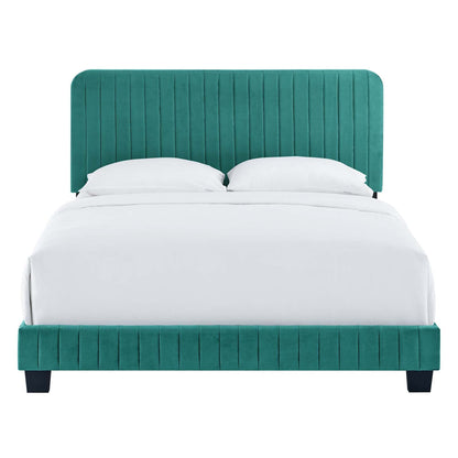 Celine Channel Tufted Performance Velvet Full Platform Bed by Modway