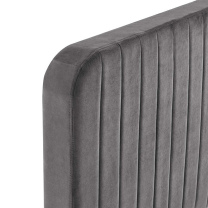 Celine Channel Tufted Performance Velvet Twin Platform Bed by Modway