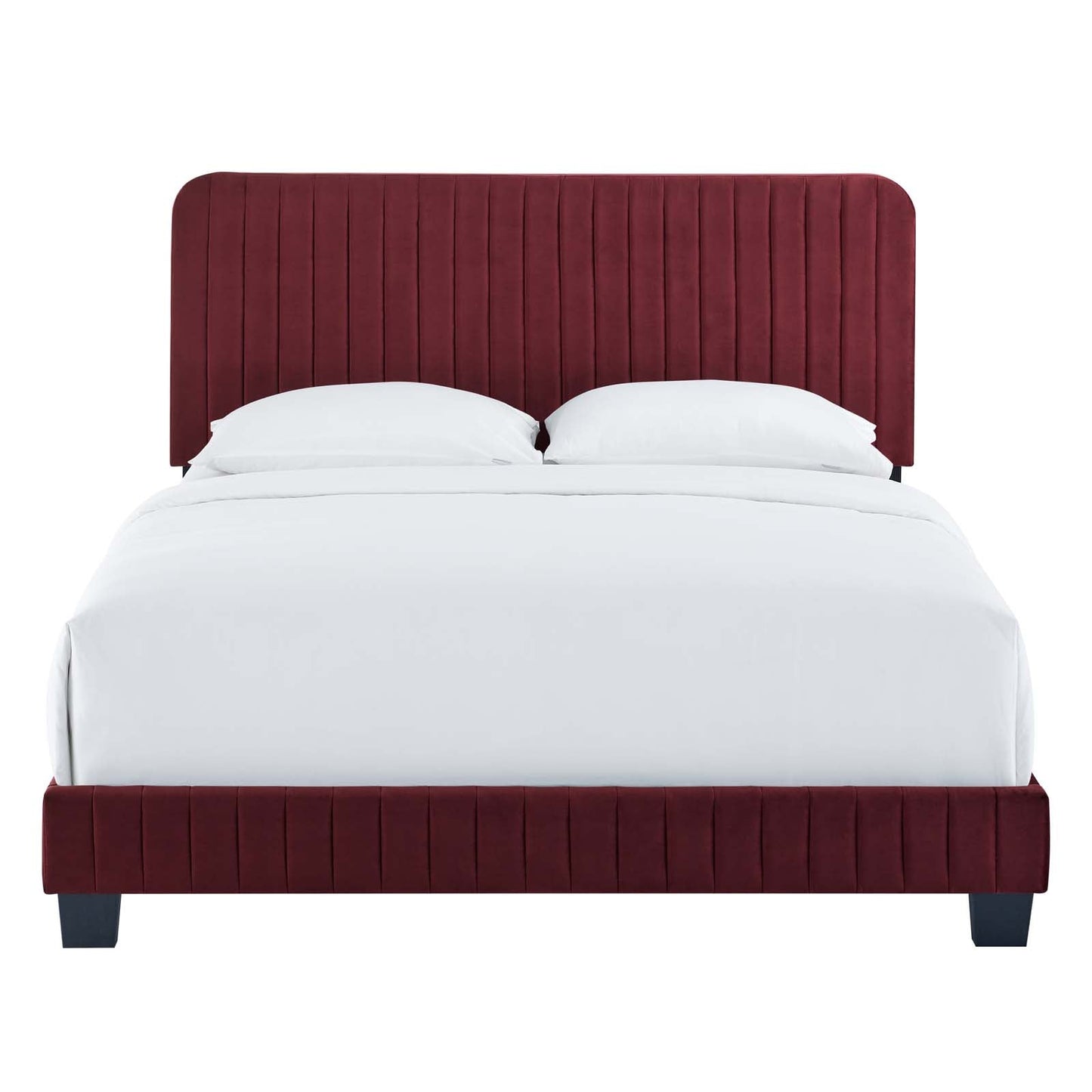 Celine Channel Tufted Performance Velvet Twin Platform Bed by Modway