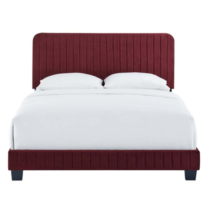 Celine Channel Tufted Performance Velvet Twin Platform Bed by Modway