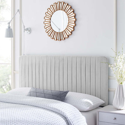 Milenna Channel Tufted Performance Velvet Twin Headboard by Modway
