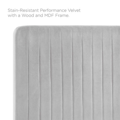 Milenna Channel Tufted Performance Velvet Twin Headboard by Modway
