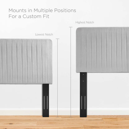 Milenna Channel Tufted Performance Velvet Twin Headboard by Modway