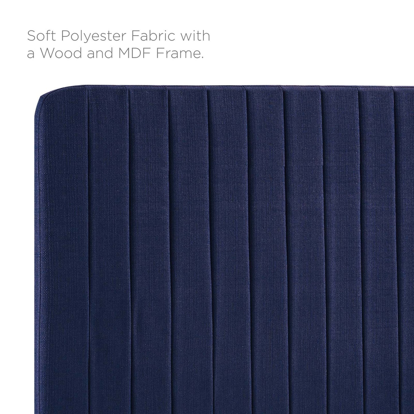 Milenna Channel Tufted Upholstered Fabric Twin Headboard by Modway