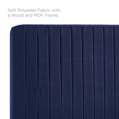 Milenna Channel Tufted Upholstered Fabric Twin Headboard by Modway