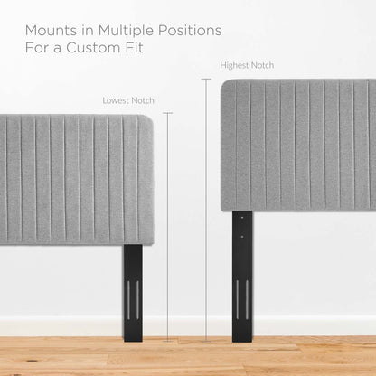 Milenna Channel Tufted Upholstered Fabric Full/Queen Headboard by Modway