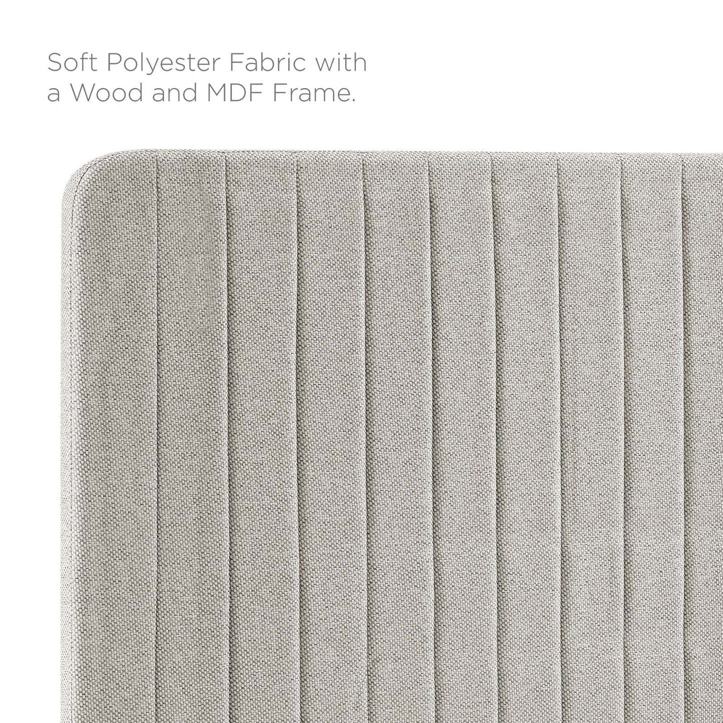 Milenna Channel Tufted Upholstered Fabric Full/Queen Headboard by Modway