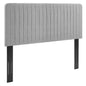 Milenna Channel Tufted Upholstered Fabric King/California King Headboard by Modway