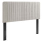 Milenna Channel Tufted Upholstered Fabric King/California King Headboard by Modway