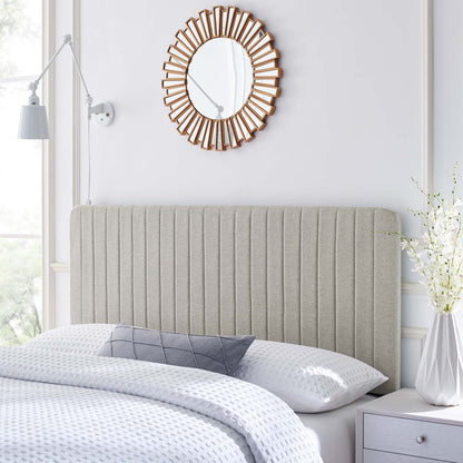 Milenna Channel Tufted Upholstered Fabric King/California King Headboard by Modway