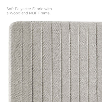 Milenna Channel Tufted Upholstered Fabric King/California King Headboard by Modway