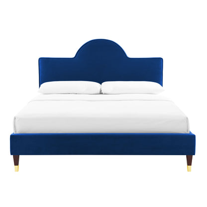 Aurora Performance Velvet Queen Bed by Modway