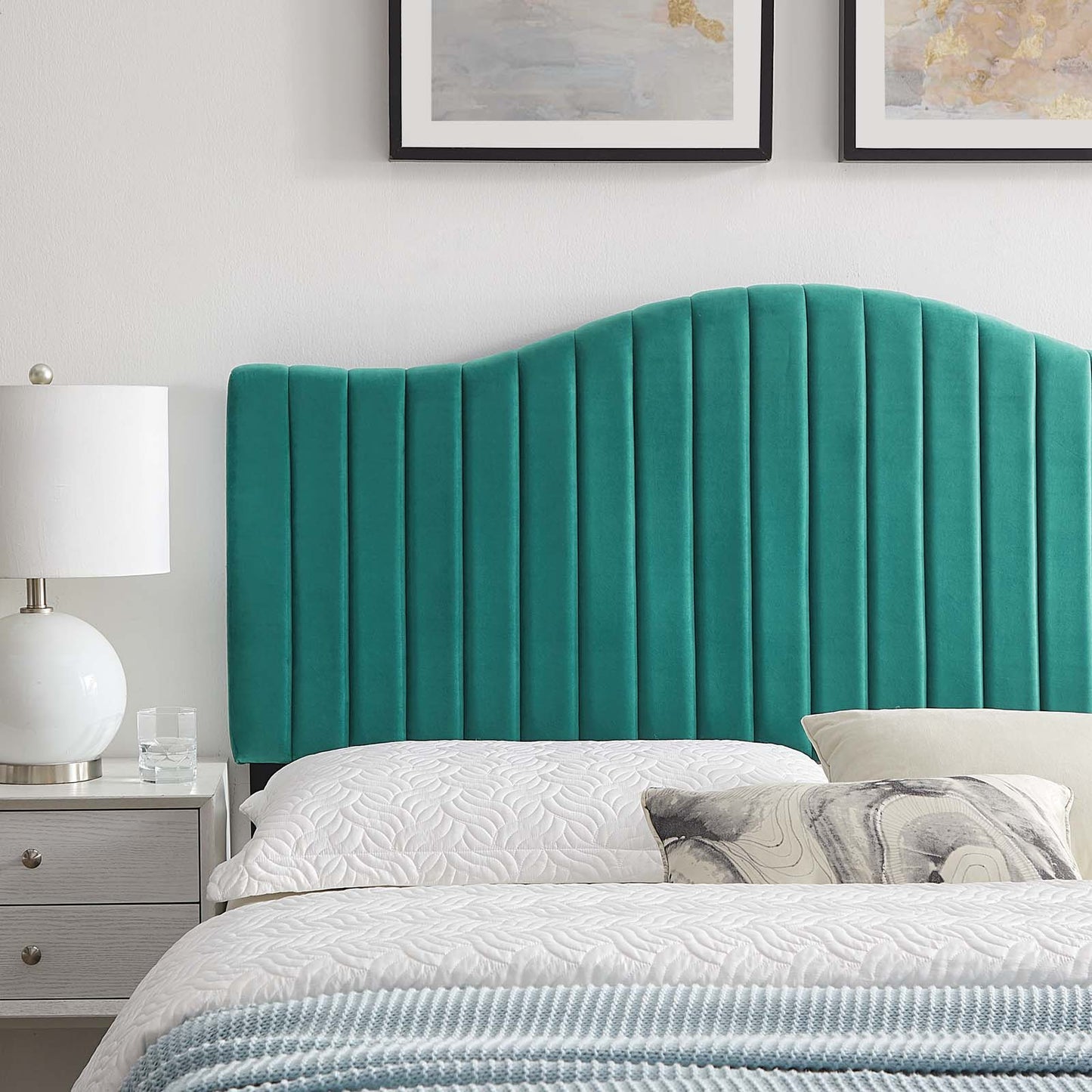 Brielle Channel Tufted Performance Velvet King/California King Headboard by Modway