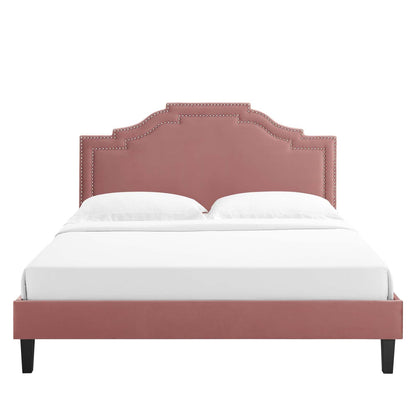 Adelaide Performance Velvet Queen Platform Bed by Modway