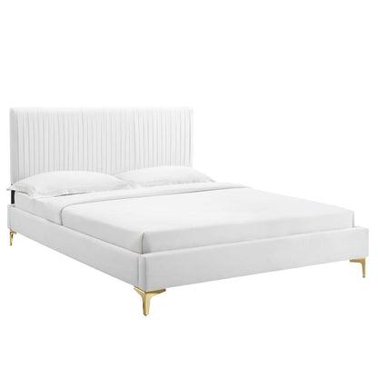 Peyton Performance Velvet Queen Platform Bed by Modway