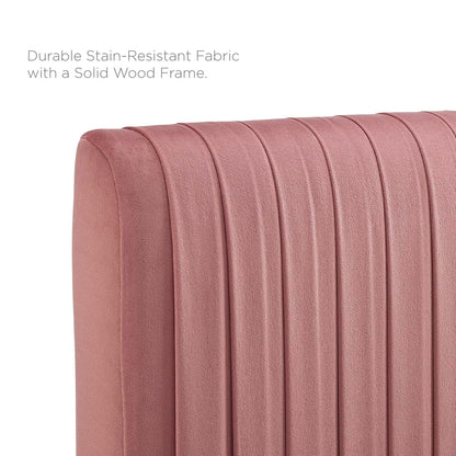 Peyton Performance Velvet Queen Platform Bed in Du