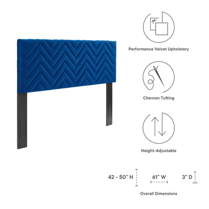 Mercy Chevron Tufted Performance Velvet King/California King Headboard by Modway