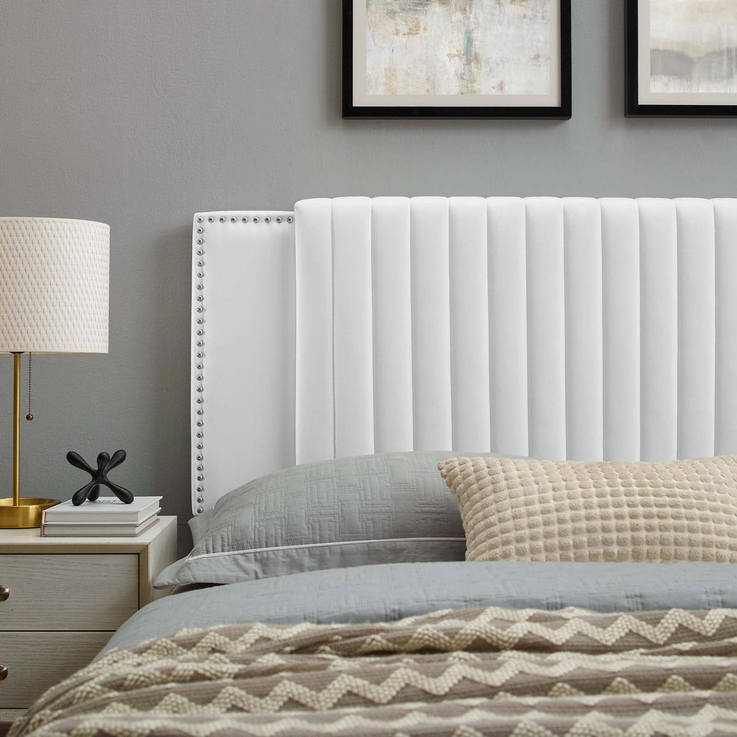 Felicity Channel Tufted Performance Velvet Twin Headboard by Modway