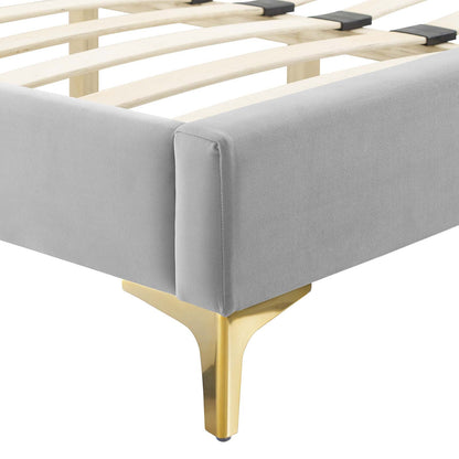 Current Performance Velvet Twin Platform Bed by Modway