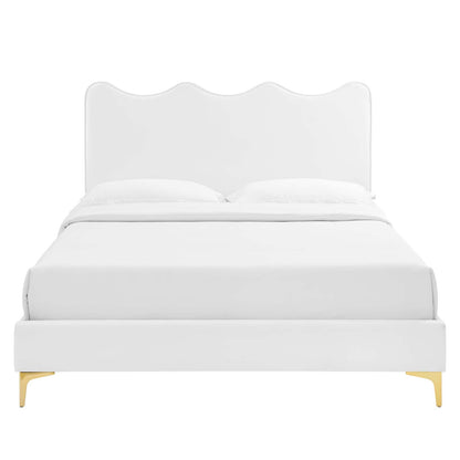 Current Performance Velvet Twin Platform Bed by Modway