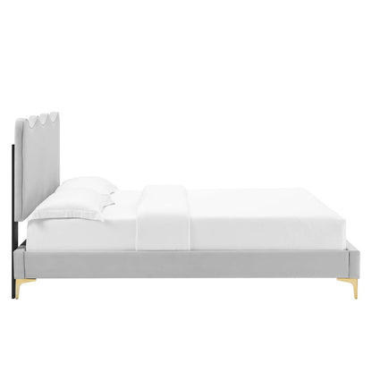Current Performance Velvet Full Platform Bed by Modway