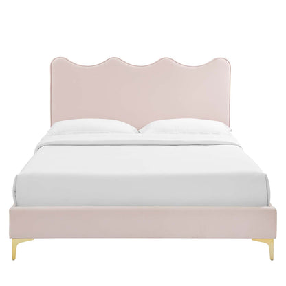 Current Performance Velvet Full Platform Bed by Modway