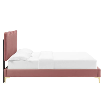 Current Performance Velvet Queen Platform Bed by Modway