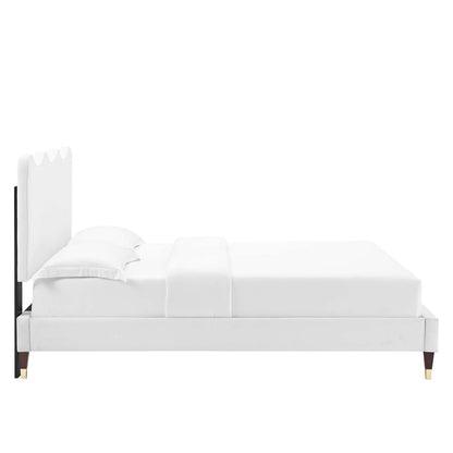 Current Performance Velvet Queen Platform Bed by Modway