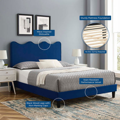 Current Performance Velvet King Platform Bed by Modway