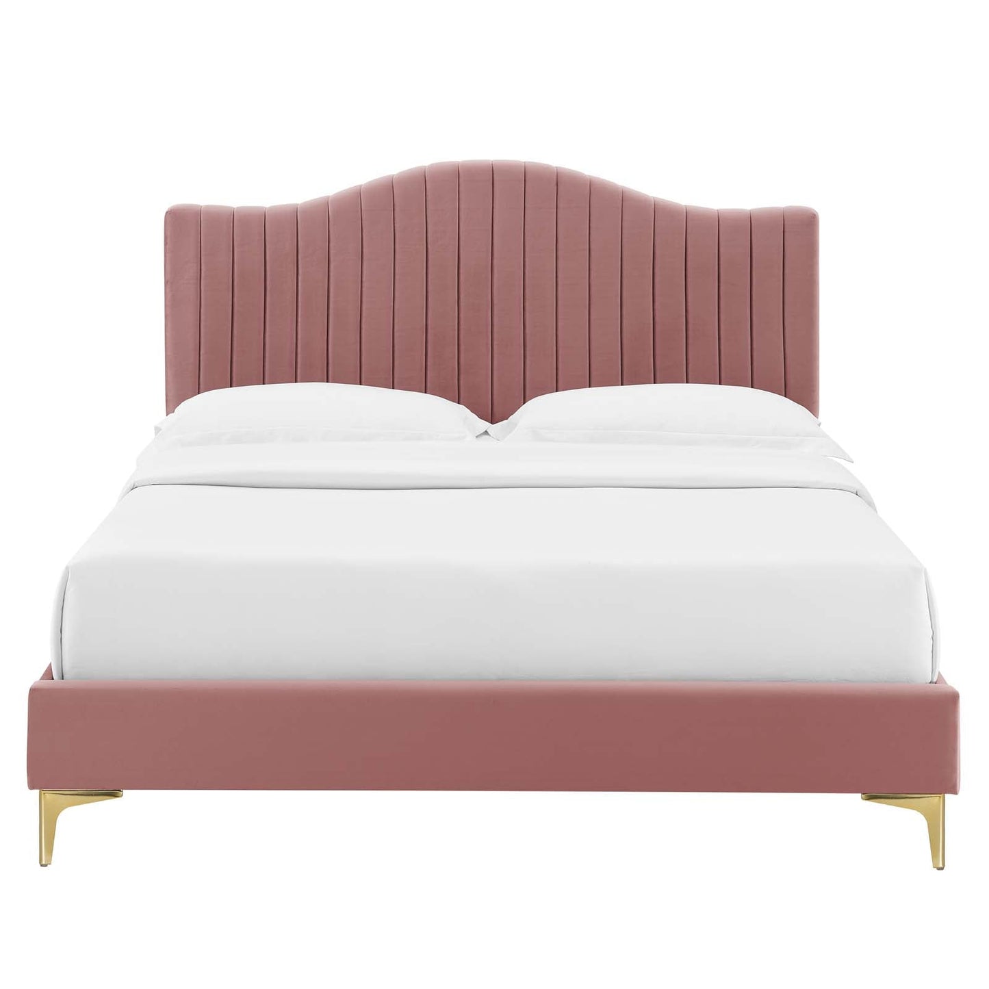 Juniper Channel Tufted Performance Velvet Queen Platform Bed by Modway