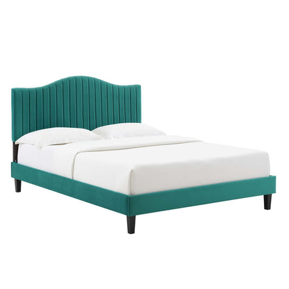 Juniper Channel Tufted Performance Velvet Full Platform Bed by Modway