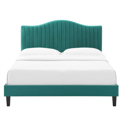 Juniper Channel Tufted Performance Velvet Full Platform Bed by Modway