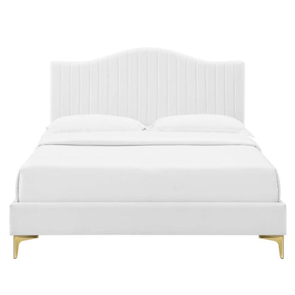 Juniper Channel Tufted Performance Velvet King Platform Bed by Modway