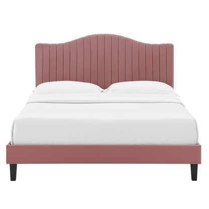 Juniper Channel Tufted Performance Velvet King Platform Bed by Modway