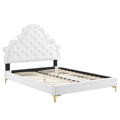 Gwyneth Tufted Performance Velvet Queen Platform Bed by Modway