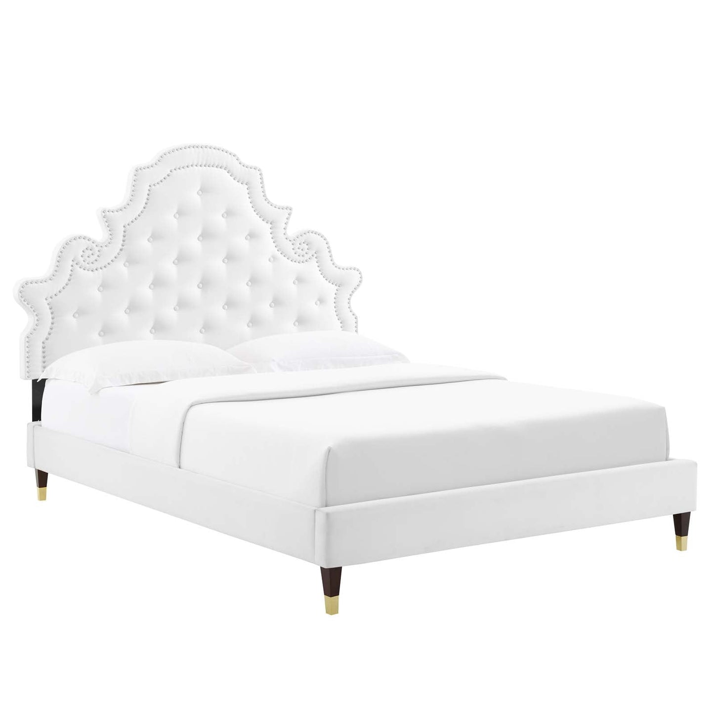 Gwyneth Tufted Performance Velvet Queen Platform Bed by Modway