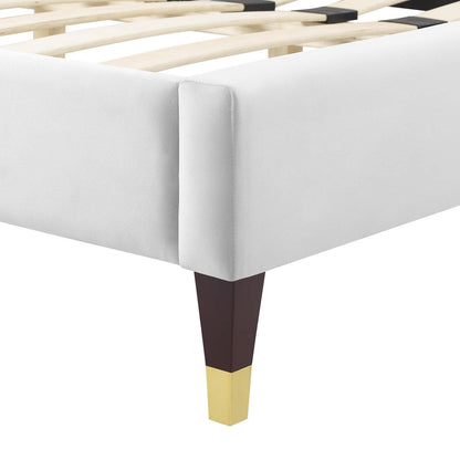 Gwyneth Tufted Performance Velvet Queen Platform Bed by Modway